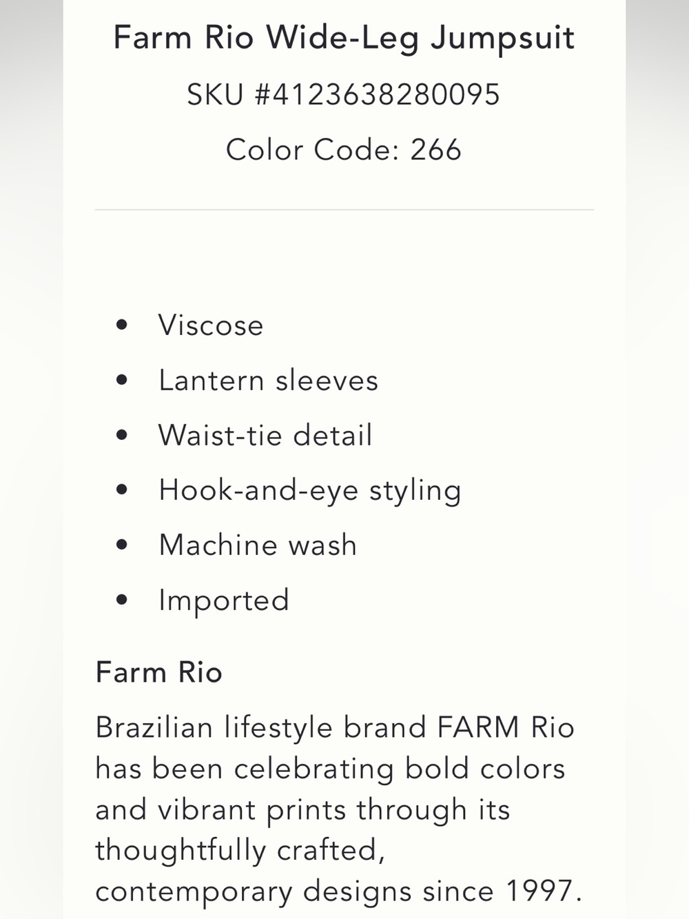 FARM Rio Wide-Leg Jumpsuit - Picture 7 of 7